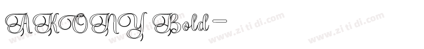 AKONY Bold字体转换
